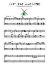 Téléchargez l'arrangement pour piano de la partition de Traditionnel-La-fille-de-la-meuniere en PDF